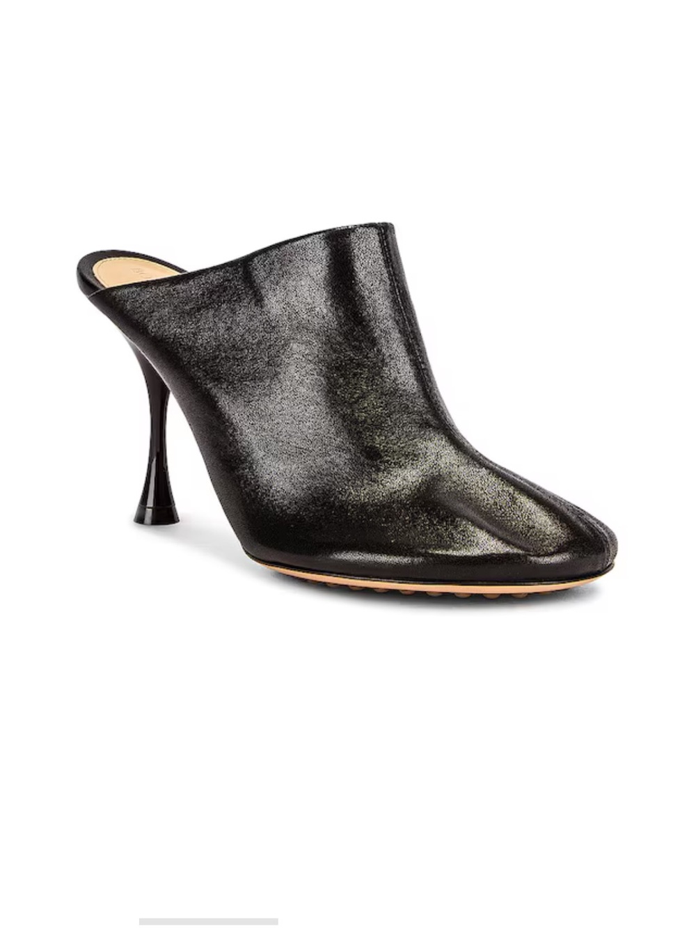 Bottega Veneta Dot Dark Brown Leather Mule Heels Size 37 like new - Picture 12 of 13